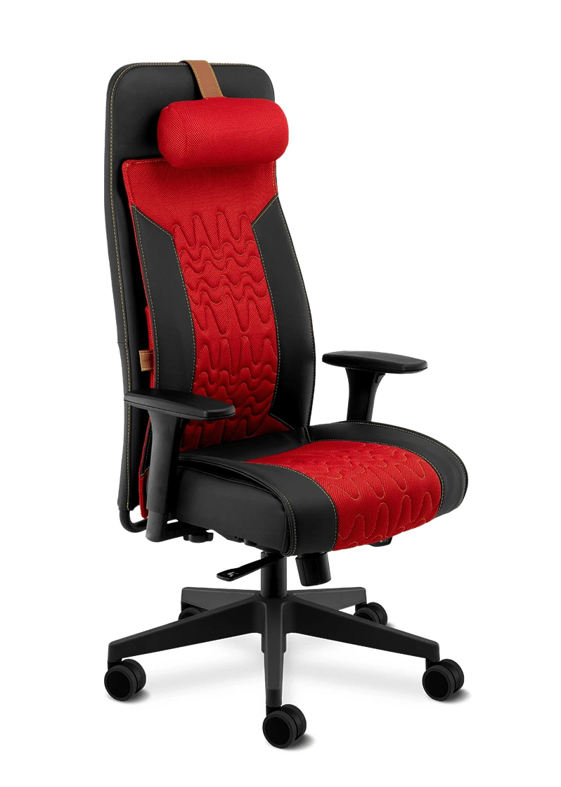 Cadeira Gamer Giratória da Cavaletti Vermelha – Ergonomia Syncron e Base Nylon | Capa