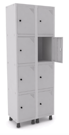 Modelo Roupeiro de Aço 08 Portas Pequenas da linha  