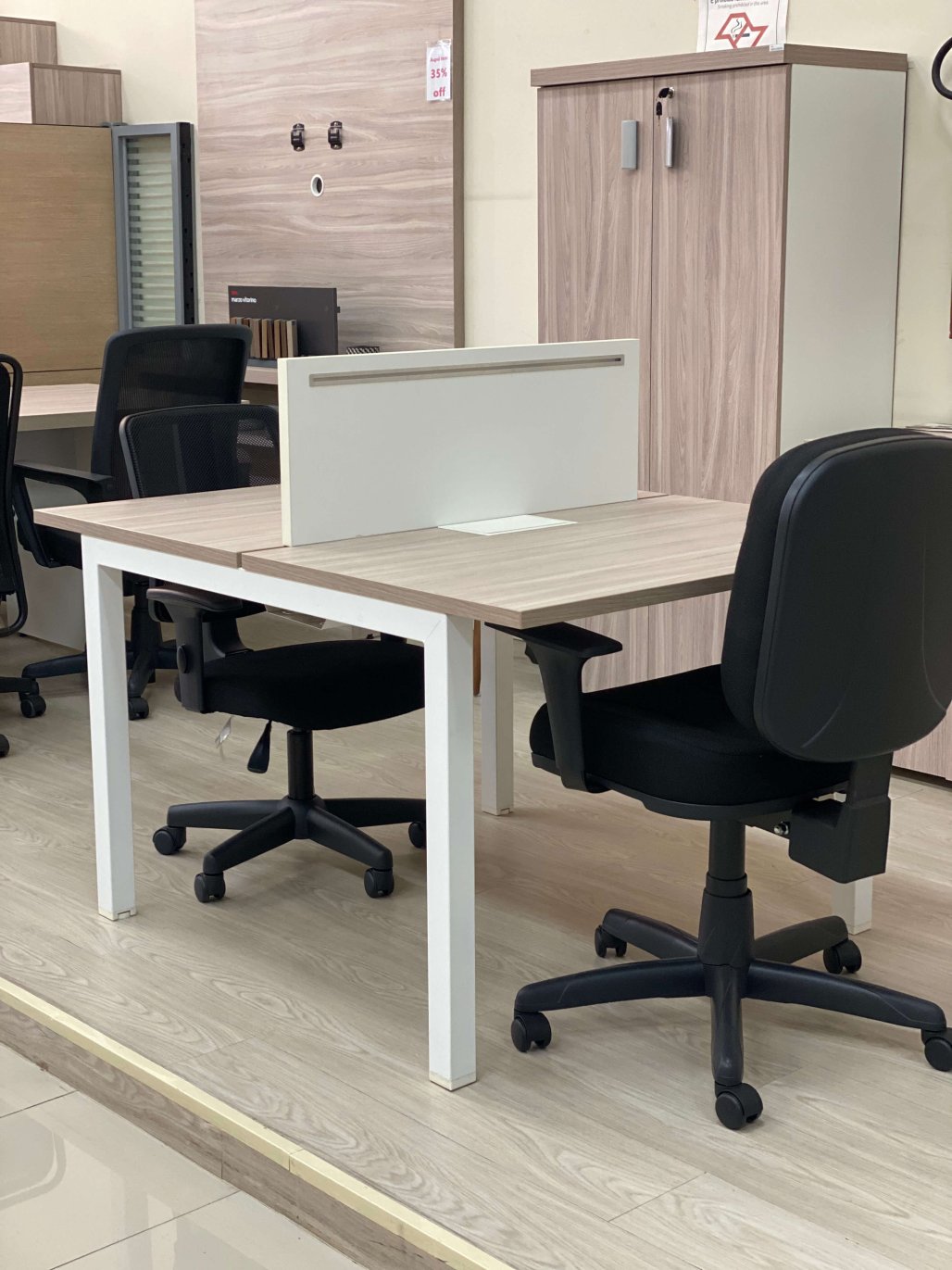 Imagem de Plataforma Dupla Central Prima Arq 25 Fresno Branco