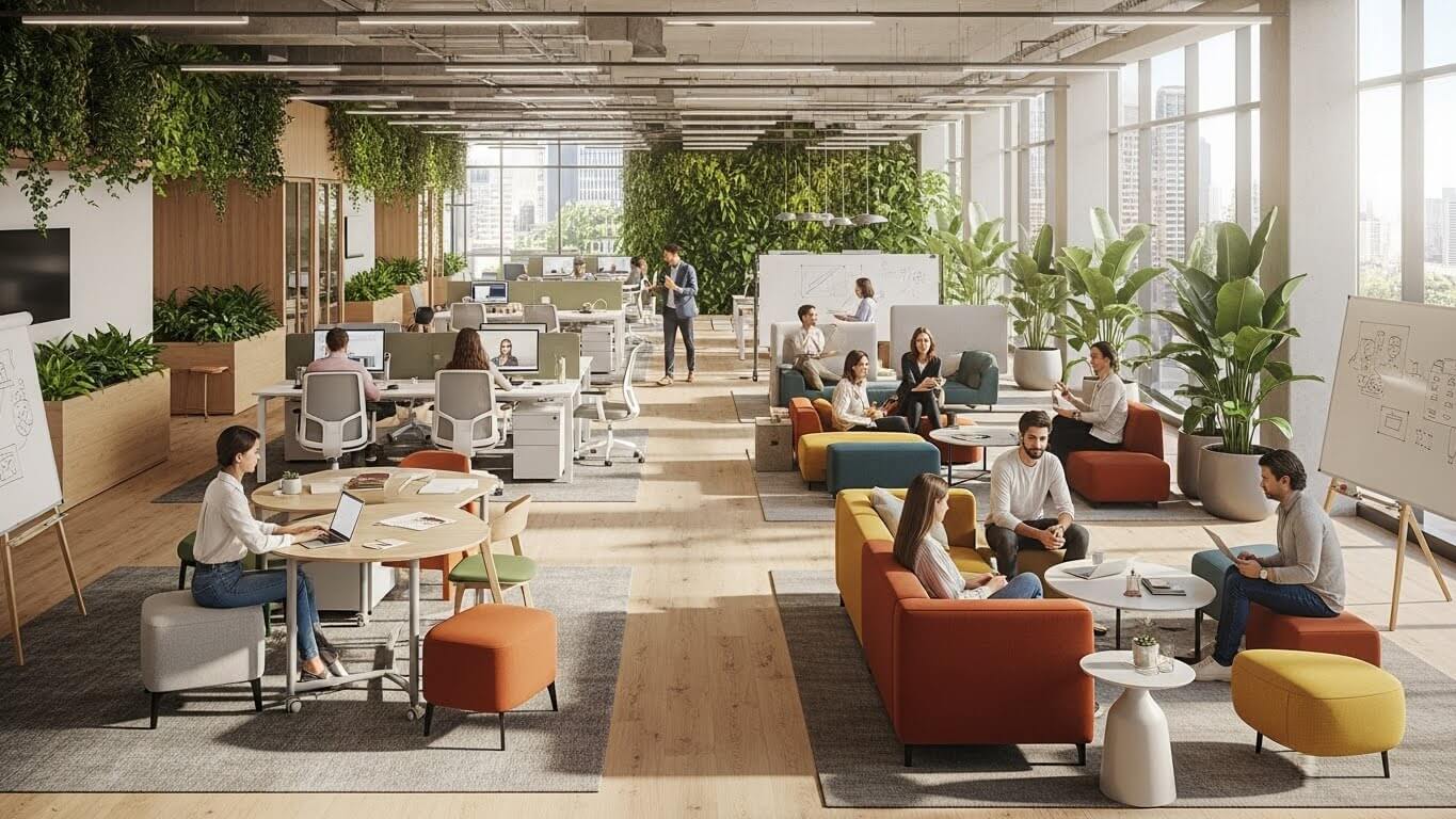 Tendencias de 2026 para Arquitetura Corporativa - Espaços Híbridos Tendencias de 2026 para Arquitetura Corporativa - Espaços Híbridos