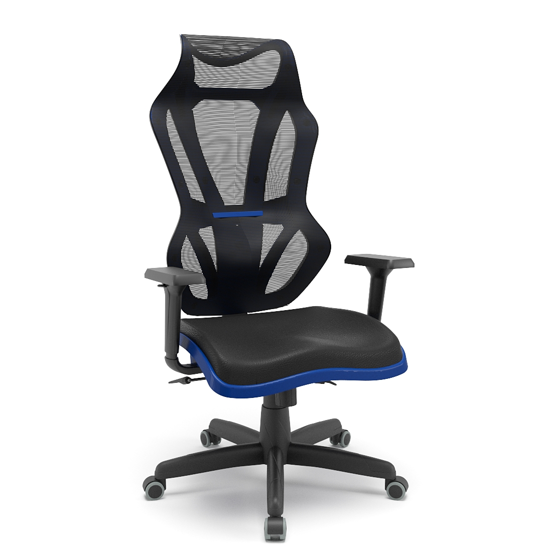 Cadeira Vizon DZ Plaxmetal de Frente Azul | Codistoke