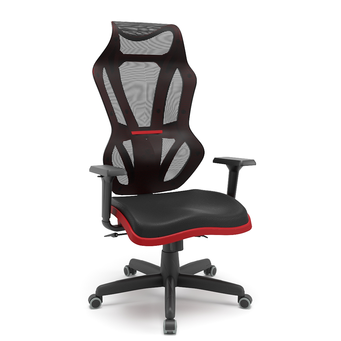 Cadeira Vizon DZ Plaxmetal de Frente Vermelha | Codistoke