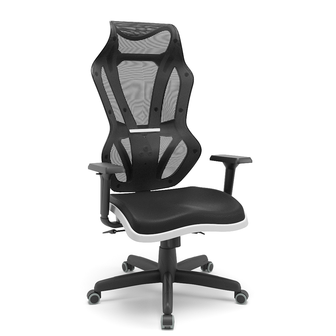 Cadeira Gamer Vizon DZ  Preta e Branca Tela Square Preta Base Standard RDZ 50 RPU Braço 3D Shift PP | Capa