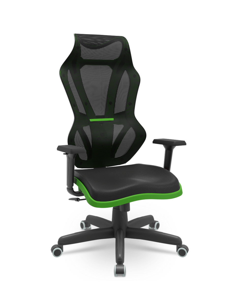 Capa de Cadeira Gamer Vizon DZ  Preta e Verde Tela Square Preta Base Standard RDZ 50 RPU Braço 3D Shift PP