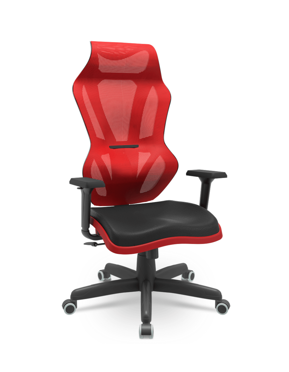 Capa de Cadeira Gamer Vizon DZ Preta e Vermelha com Tela Square T63 Vermelho Base Standard RDZ 50 RPU Braço 3D Shift PP